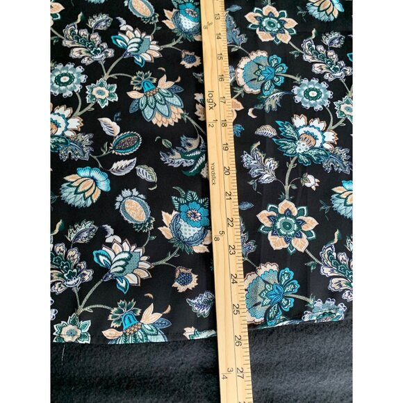 Premise Studio Womens Floral Short Sleeve Top Size XLarge Black Multicolor - Picture 8 of 11